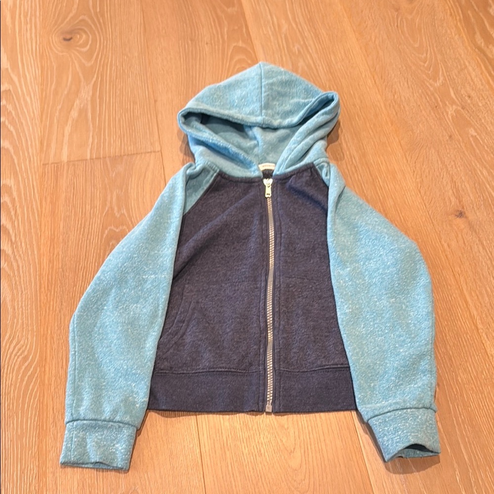 Threads 4 Thought- Kids Size 5 Heather Blues Soft Hoodie